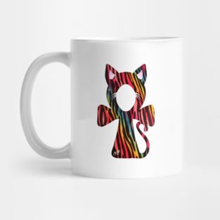 Rainbow Tiger Cat Ankh Mug